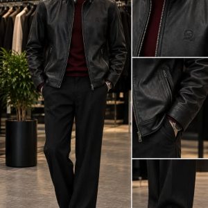 کاپشن چرم مک‌کوئین